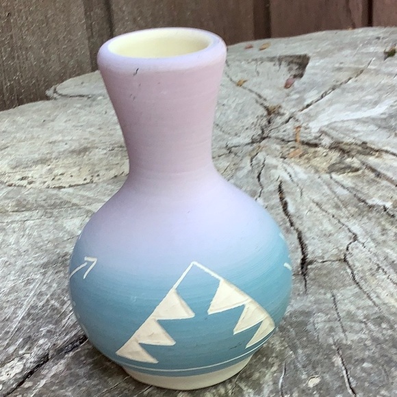 Andrea Fragua Southwestern Tan-Multi Clay Vase
